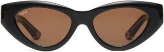 Vada Jewelry Catfish Sunglasses in Black Onyx Gold at Nordstrom