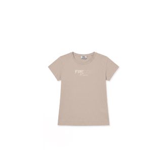 Freddy T-shirt Regular Donna con Logo Stampa Oro e Borchie