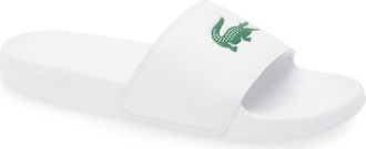 Lacoste Serve Slide Sandal in White/Green at Nordstrom Rack, Size 13