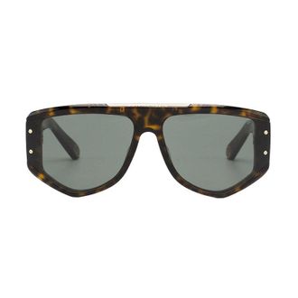 Philipp Plein SPP093M9YLX Aviator Full Rim Sunglasses - Dark Havana