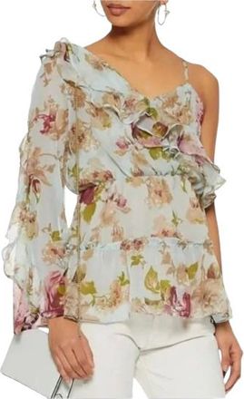 Walter Baker Floral One Shoulder Blouse Size M