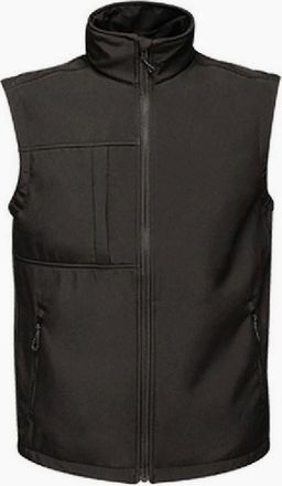 Regatta Mens Regatta Mens Octagon II Printable Soft Shell Bodywarmer - Black - Size: 44/Regular