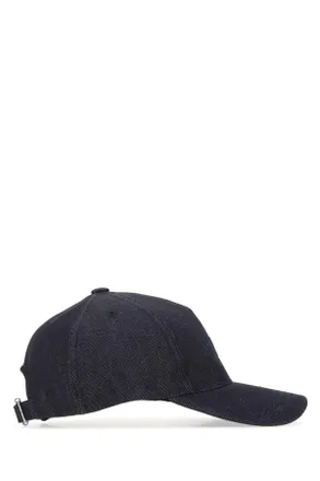 A.P.C. Mens Denim Baseball Cap Indigo Coton - Polyurethane Cappelli Hat