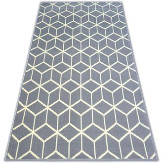 RugsX Rugsx - Alfombra Bcf Base Cube 3956 Cuadrados Gris Grey 185 X 270 Cm