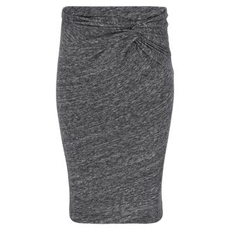 Iro Fitted Midi Skirt in Grey Cotton