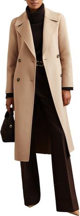 Reiss Rene Wool Blend Coat in Neutral at Nordstrom, Size 10 Us