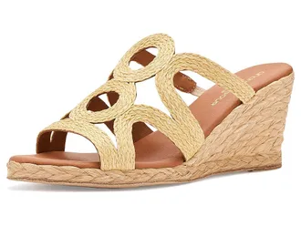 Andr&eacute; Assous Neena Womens Sandals Natural Raffia : 10 M, Faux Leather