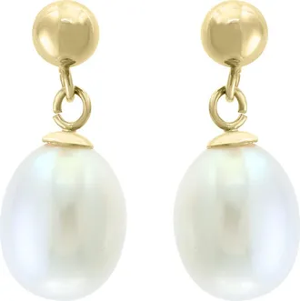 Effy 14K Yellow Gold Baroque Fresh Water Pearl Drop Earrings in 14K Gold at Nordstrom
