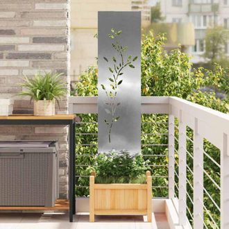 vidaXL Panel Decorativo De Jard&iacute;n Otro Plateado 32 X 140 Cm Vidaxl