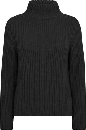 Mos Mosh Hoge Hals Gebreide Trui Zwart - Dames - Coltruien - Zwart - M - Wol - Truien & Vesten
