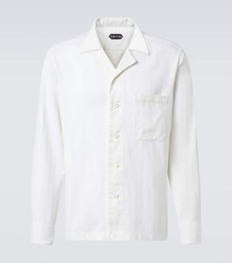 Tom Ford Camicia in cotone e seta a righe