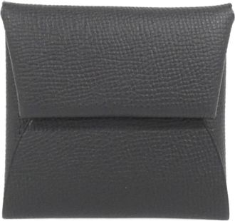 Hermès Black Epsom Leather Coin Purse/Coin Case (Pre-Owned)