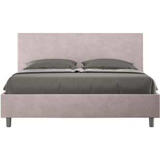 ITYhome Ityhome - Letto contenitore da 160x200 in microfibra glicine Adele
