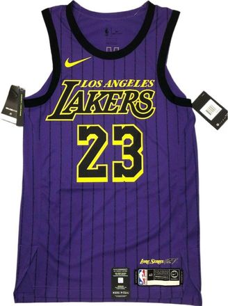 Nike NBA LA Lakers Lebron James City Edition Vaporknit Jersey Lakers Purple AH6213-508