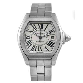 Cartier Pre-owned Cartier Roadster Silver Opaline Dial Mens Watch W6206017