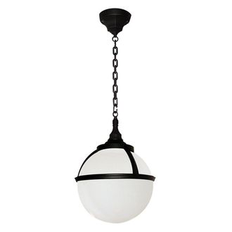 Netlighting Glenbeigh 1 Light Outdoor Globe Ceiling Chain Lantern Black IP44 E27