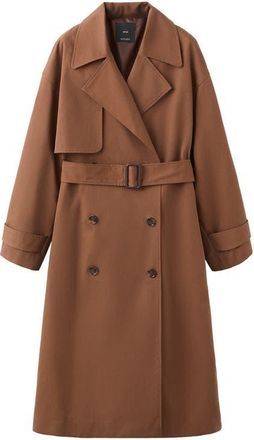 Mango Long Double Breasted Trench Coat in Brown at Nordstrom, Size X-Small