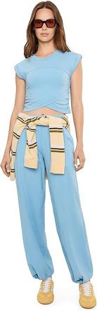 Free People Movement Hot Shot Crossover Set Womens Active Sets Bright Blue : LG, Cotton/Elastane