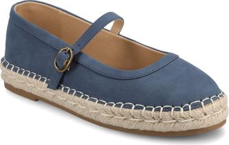 Journee Collection Kenzie Espadrille Flat in Denim at Nordstrom Rack, Size 11