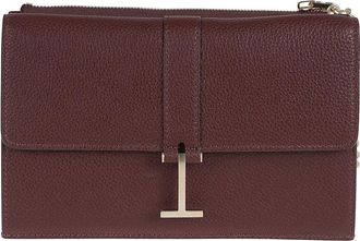 Tom Ford Schoudertas met ketting - Dames - Schoudertassen - Rood - ONE Size - Leer - Tassen