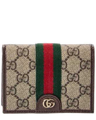 Gucci Ophidia Small Gg Supreme Canvas & Leather Wallet