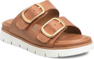 S&ouml;fft Gabby Platform Slide Sandal in Luggage at Nordstrom, Size 9.5