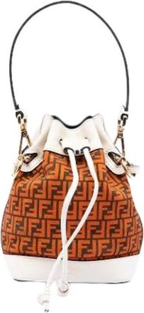 Fendi Pre-owned Bucket Bags, female, Orange, Size: ONE SIZE Pre-owned The Mon Tresor