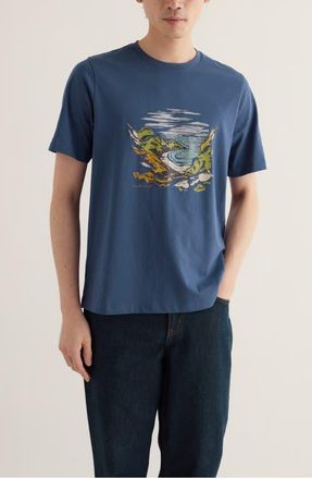 Seasalt Cornwall Midwatch Graphic T-Shirt in Cove Path Squall at Nordstrom, Size Xx-Large