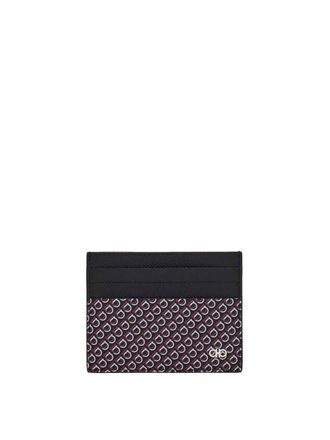 Ferragamo Hammered Leather Card Holder