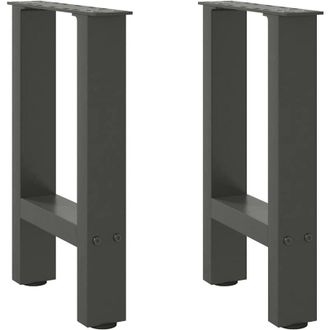 vidaXL Vidaxl - Patas Para Mesa De Centro Antracita (2 Unidades, 38 X 42-43 Cm, Acero)