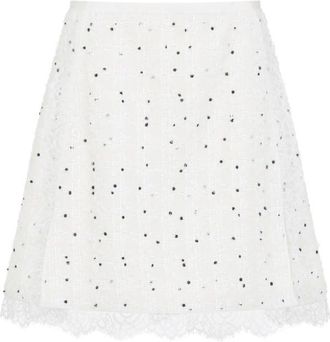 Giambattista Valli Ivory Cotton Mini Skirt