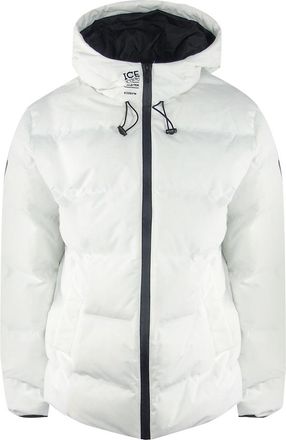 Iceberg Plain Gewatteerde Witte Jas