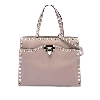 Valentino Pre-owned Studded Satchel - Pre-owned - Mujer - Beige - ONE SIZE