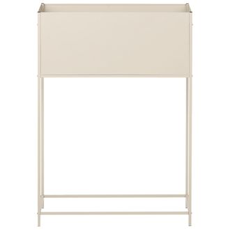 Beliani Soporte Para Plantas De Metal Elevado Jardinera Maceta Interior Exterior Beige Tapien