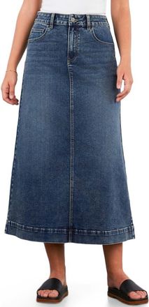 HINT OF BLU Upper East Side Denim Maxi Skirt in Eastside Blue at Nordstrom, Size 28