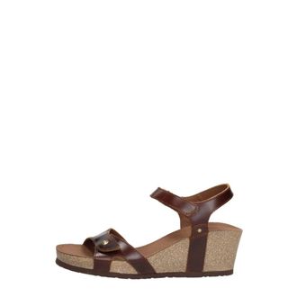 Panama Jack Julia Basics Wedge - Dames - Sleehakken - Bruin - 42 EU - Leer - Schoenen