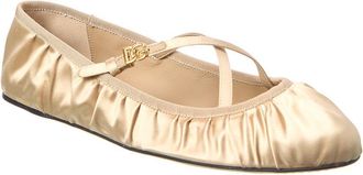 Dolce & Gabbana Logo Satin Flat