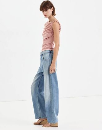 Mango Top asimmetrico increspato rosa - Donna - XS - MANGO
