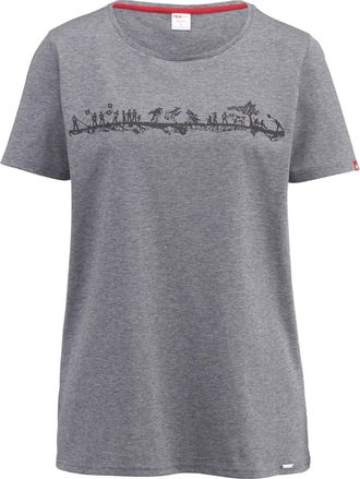 Isa Kurzarmshirt ISA BODYWEAR Shirt kurzarm, Damen, Gr. XL, granit, Obermaterial: 100% Baumwolle CO., Shirts Kurzarmshirt