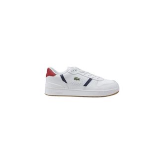Lacoste Leren Low-Top Sneakers - Heren - Sneakers - Wit - 44 EU - Leer - Schoenen