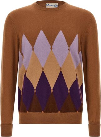 Ballantyne Brown Argyle sweater