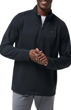 Travis Mathew Upgraded Half Zip Pullover in Black at Nordstrom Rack, Size Medium