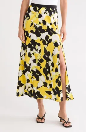Diane Von F&uuml;rstenberg Isadora Silk Maxi Skirt in Egons Floral Yellow at Nordstrom Rack, Size Xx-Small