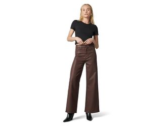 Joe's Petite The Mia Wide Leg Coated Womens Jeans Espresso : 29, Cotton/Elastane/Modal