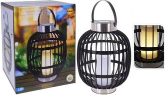 Progarden Lanterna Solare a LED per Esterni con Candela Nera 35 cm ProGarden