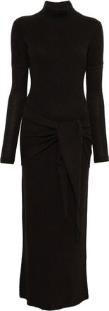 Federica Tosi Abito midi a coste - Nero