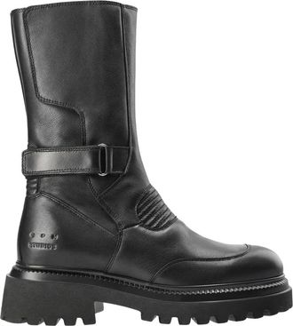 Copenhagen Stivaletto Biker con Fibbia - Dames - Hoge Laarzen - Zwart - 41 EU - Leer - Schoenen