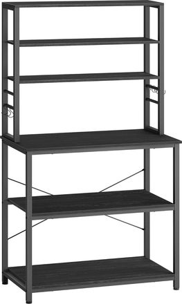 Vasagle Estanter&iacute;a de cocina de 40 x 80 x 167 cm de color gris y negro