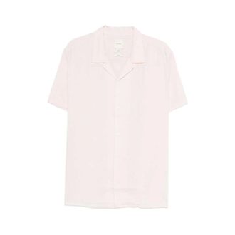 Calvin Klein Short Sleeve Shirts, male, Pink, Size: XL Classic Collar Short Sleeve Shirt