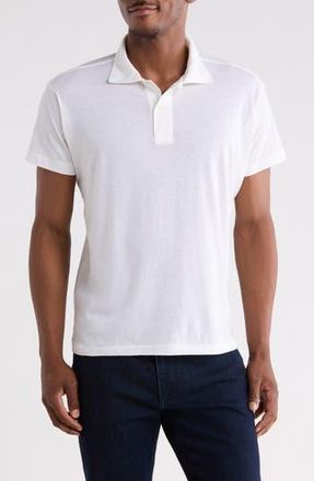 Buck Mason Cool Cotton & Cashmere Blend Knit Polo in White at Nordstrom Rack, Size Small